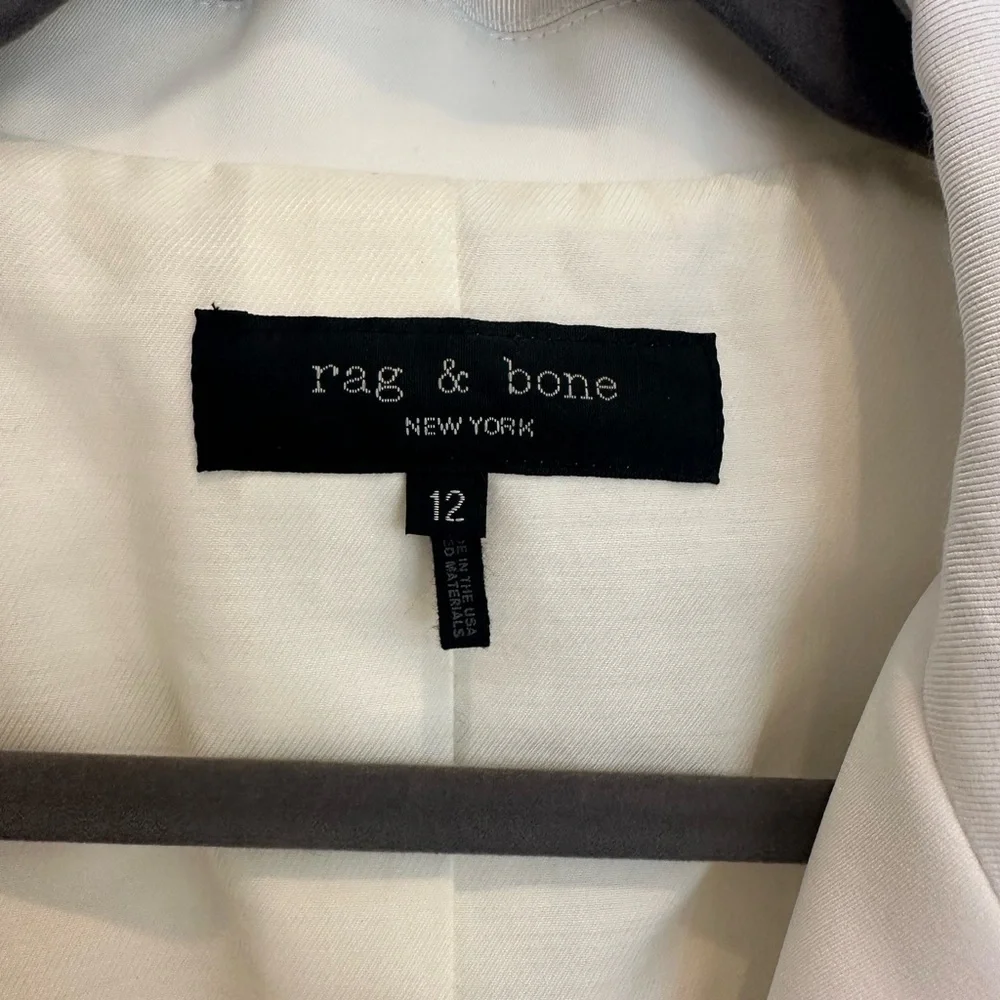 Rag & Bone Ivory Blazer with Grosgrain Trim - Picture 3 of 4